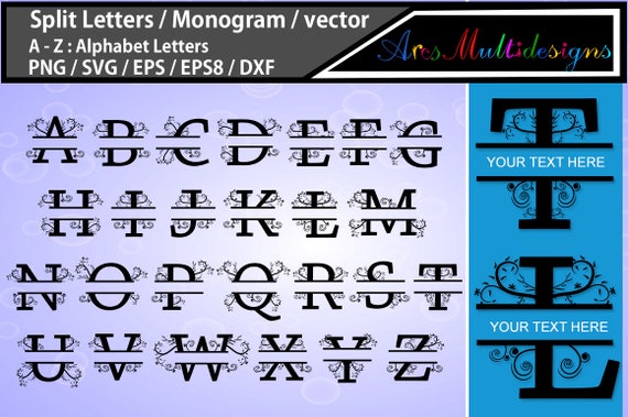 Download Split Letter Svg Flourish Split Letter Monogram Svg Dxf Eps Png Split Letter Monogram Svg Split Letter Monogram Vector Set By Arcsmultidesignsshop Catch My Party
