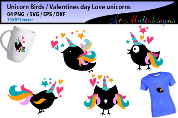 Download Unicorn Birds Valentine Unicorn Valentine Bird Unicorn Graphics Svg Eps Dxf Png Unicorn Birds Silhouette Unicorn Bird Clipart By Arcsmultidesignsshop Catch My Party PSD Mockup Templates
