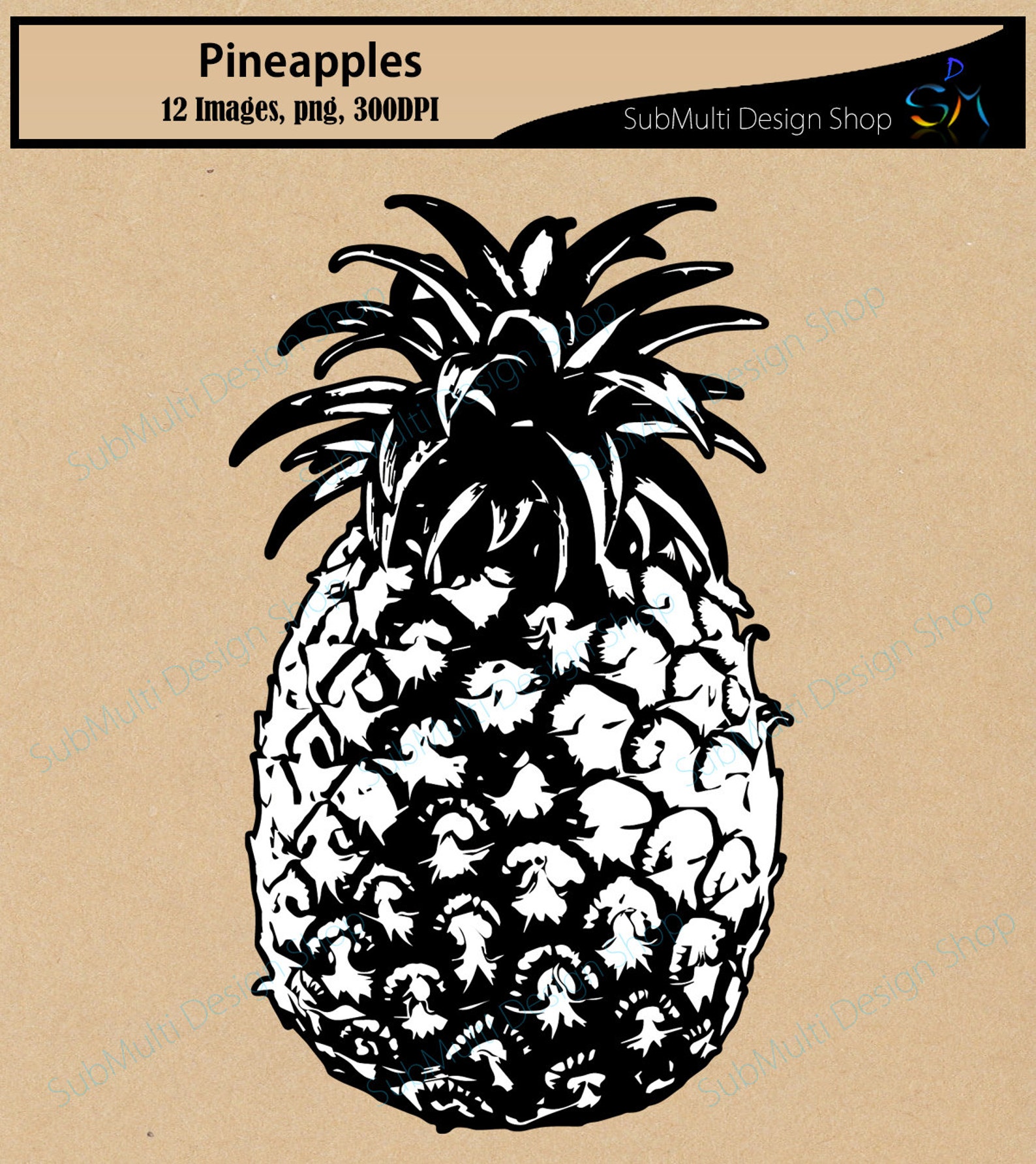 Piña silueta svg / silueta de frutas / piña vector / fruta - Etsy México
