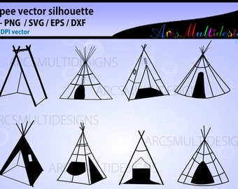 Outline Teepee Svg - Etsy