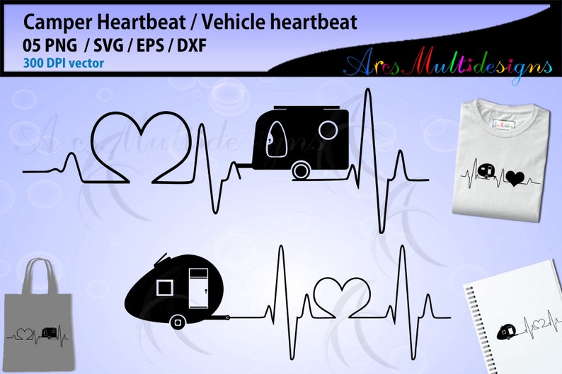 Download Camper heartbeat SVG / Camper heart beat vector / Camping ...