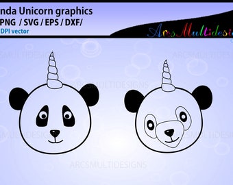 Unicorn SVG / Panda Unicorn Svg / Panda Face Unicorn Svg / - Etsy ...