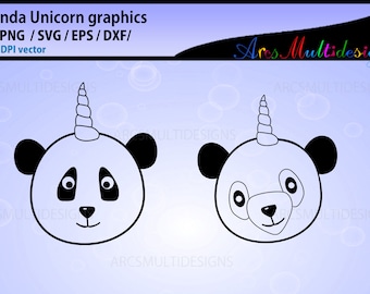 Unicorn SVG / Panda Unicorn Svg / Panda Face Unicorn Svg / - Etsy ...