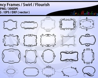 Fancy frames SVG/ fancy labels SVG / frames EPS/ borders / label digital set / borders / backgrounds / frames cut file / empty label frame