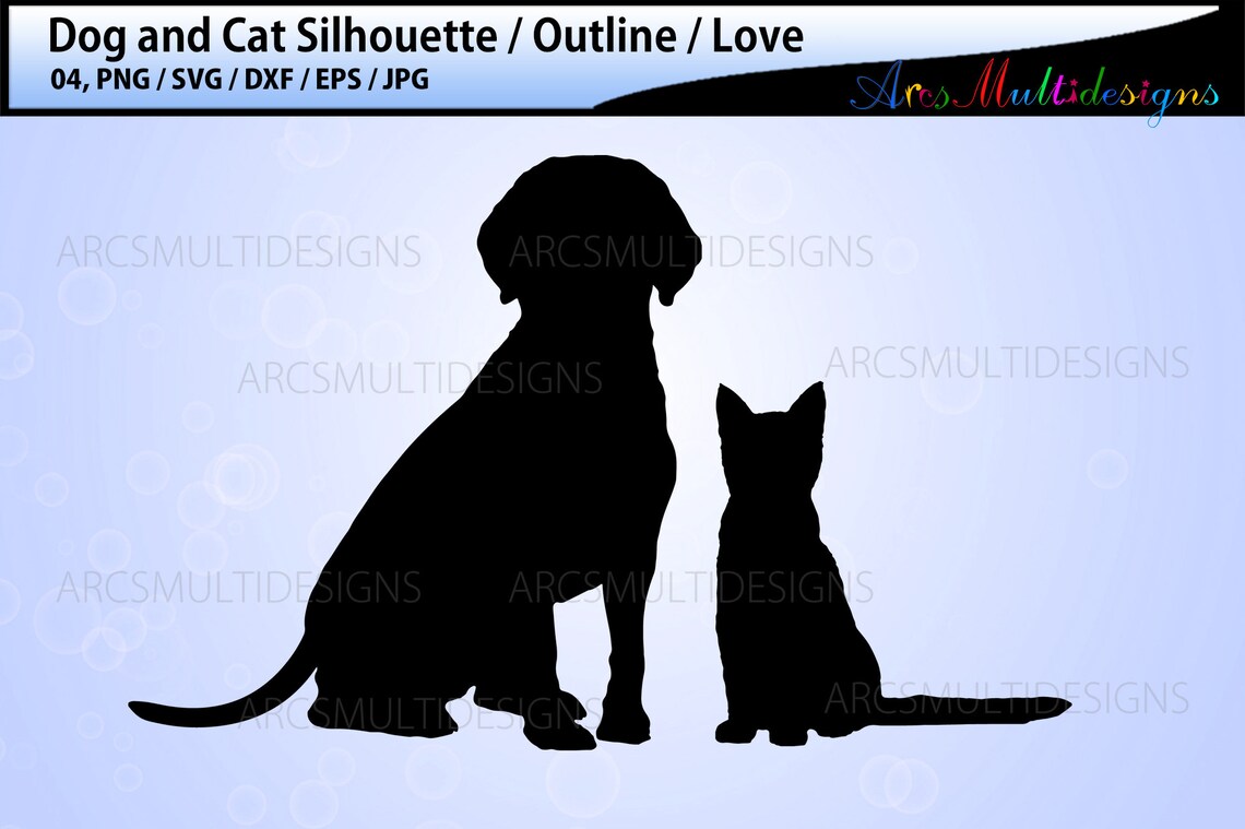 Dog and Cat SVG / Dog and Cat Outline SVG / Vector Sets / Dog Etsy Canada