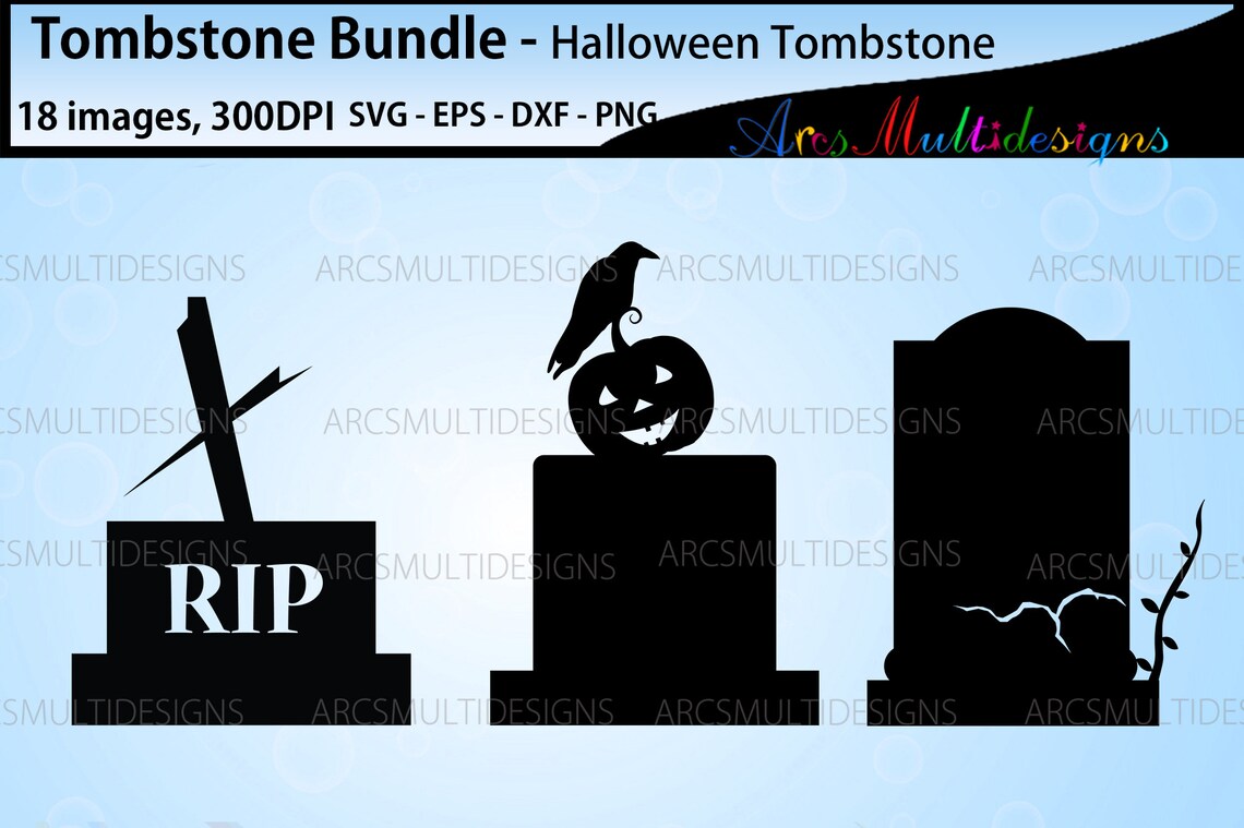 Tombstone SVG Bundle / Tombstone Halloween / Tombstone Vector | Etsy