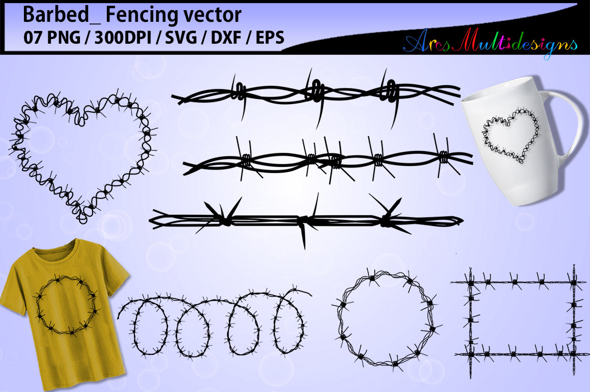 Stacheldraht Silhouette Svg / Stacheldraht Pack Vektor / Zaun - .de