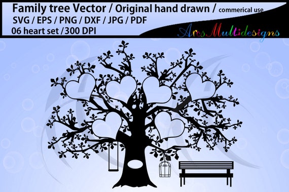 Download 6 hearts family tree clipart SVG, EPS, Dxf, Png, Pdf, Jpg ...