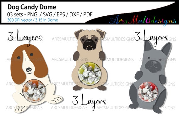 Dog Candy dome / Dog candy dome bundle / dog sweet holder / Dog / puppy candy dome / cute dog candy dome Il_570xn