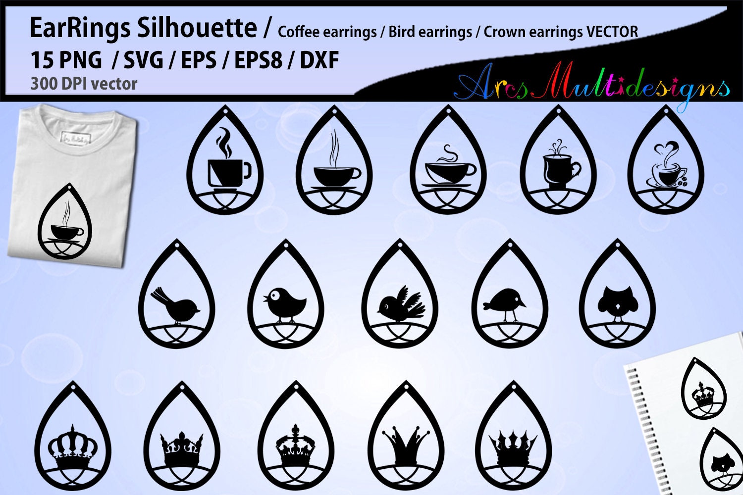 Download Earring Svg Silhouette Teardrop Earrings Svg Template Bundle Etsy