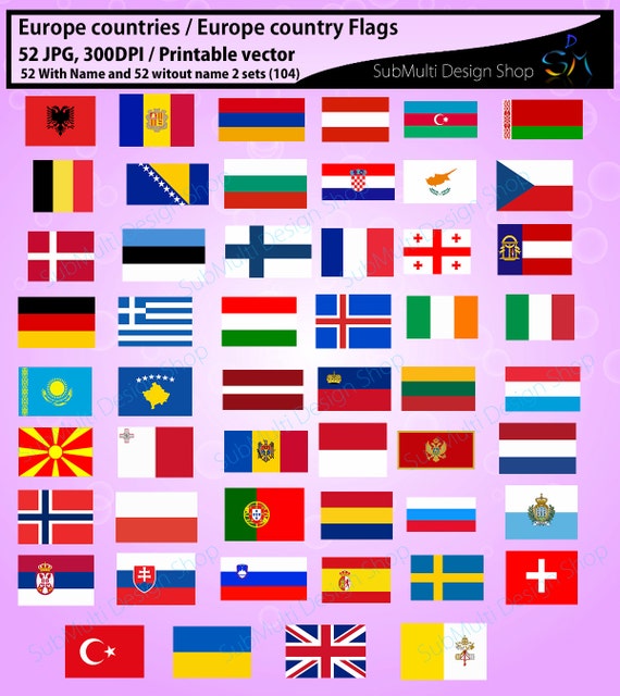 flags of european countries with names