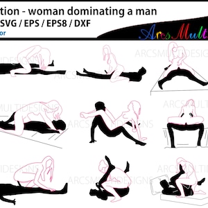 sex position SVG / sex position woman dominating a man / woman dominating a man view - vector
