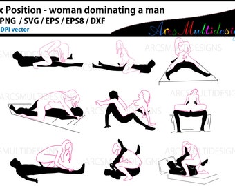 sex position SVG / sex position woman dominating a man / woman dominating a man view - vector