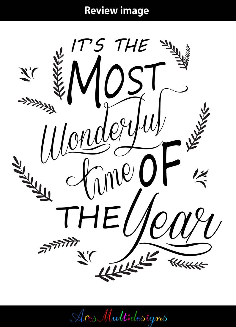 It's the Most Wonderful Time of the Year SVG Cut File / - Etsy