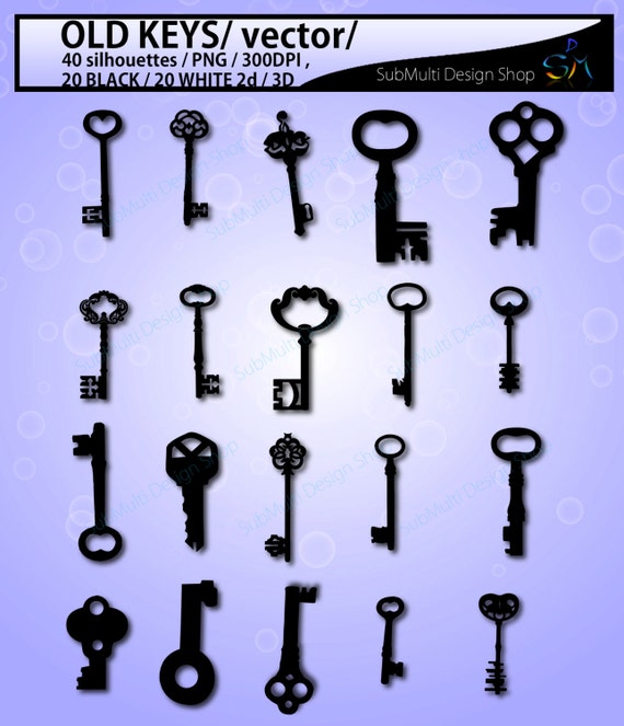 Alte Schlüssel / alte Schlüssel / alte Schlüssel Kontur Svg / alte