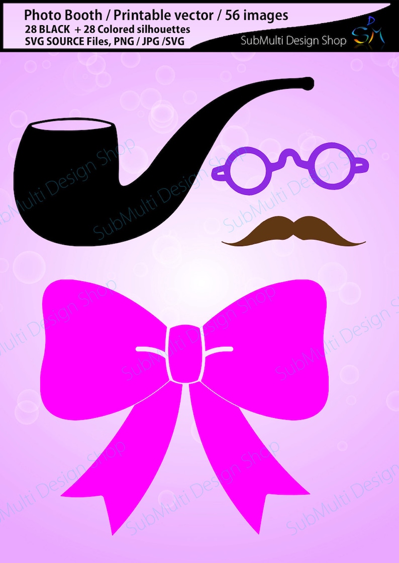 Photo Booth Svg / Props Svg / 28B 28C / Photo Booth Props / Etsy UK