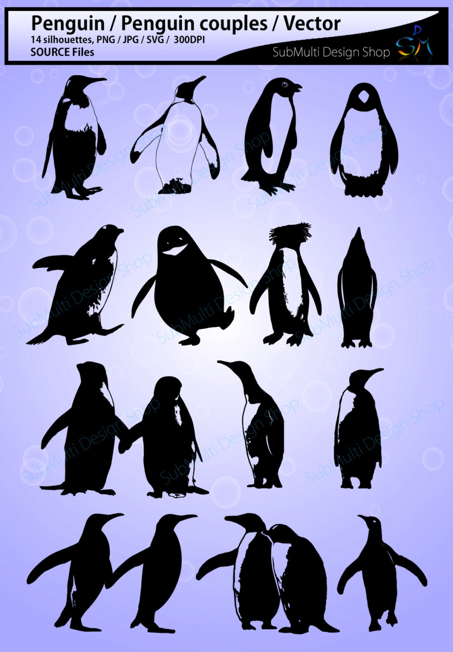 Pinguin Silhouette Svg / Pinguin / hochwertige Silhouetten | Etsy