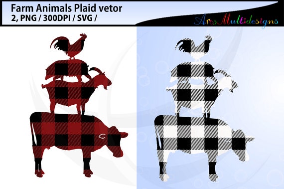 Download Plaid Farm Animal Svg Plaid Farm Animal Bundle Vector Buffalo Plaid Farm Animals Commercial Use By Arcsmultidesignsshop Catch My Party