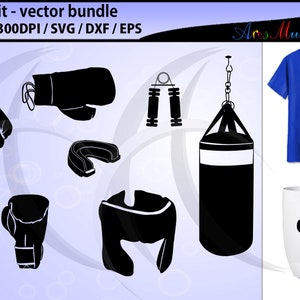 Boxing svg / boxing kit svg / boxing glove svg / boxing silhouette / boxing glove vector / boxing glove stencil - cutting files