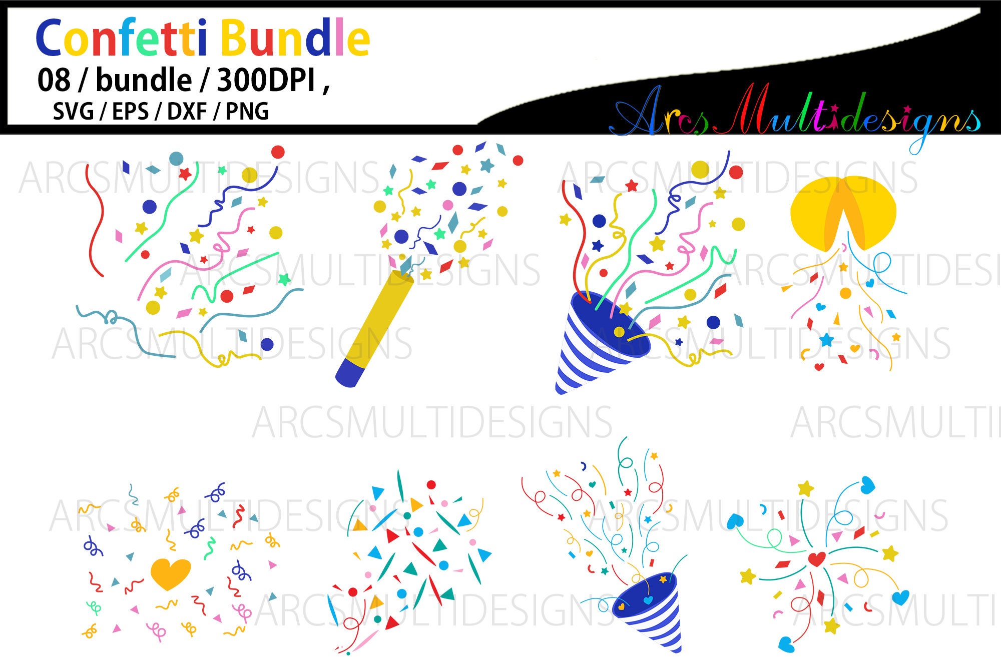 Confetti / Confetti Svg / Confetti Svg Bundle / Confetti Etsy UK