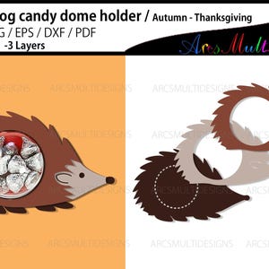 suporte para domo de doces ouriço SVG