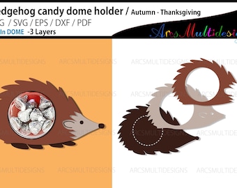 hedgehog candy dome Holder SVG