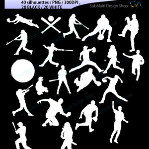 Silueta de béisbol: Gráficos vectoriales (descarga digital) imagen 2