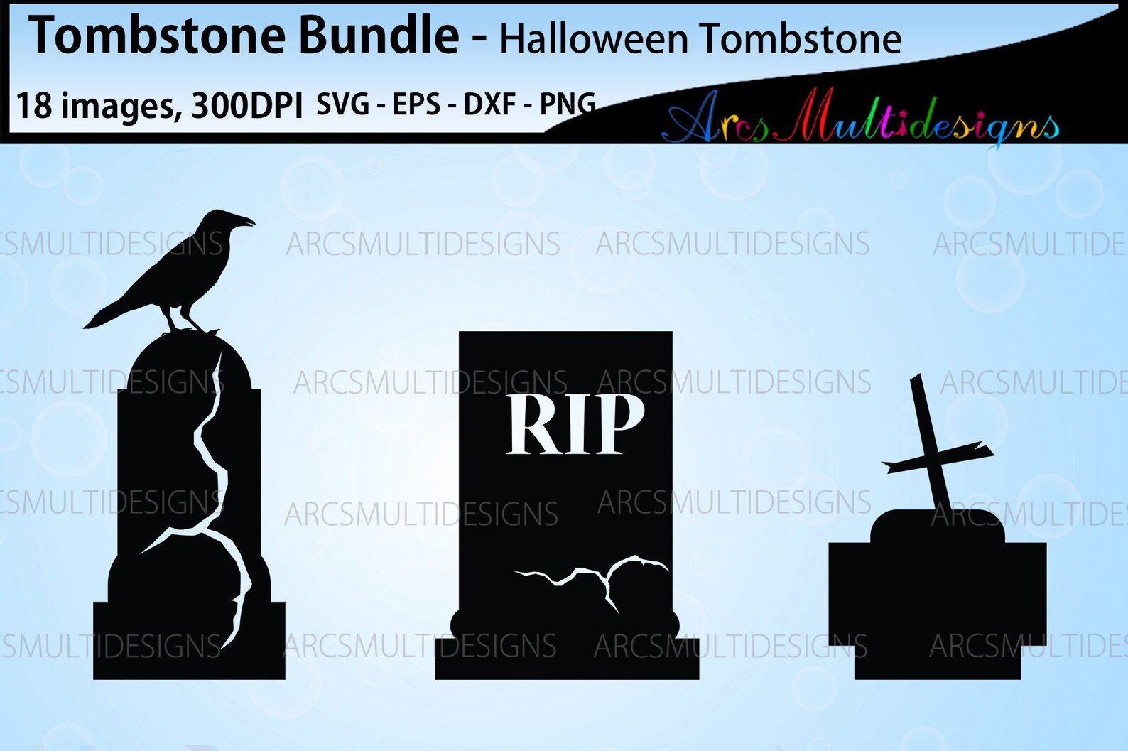 Tombstone SVG Bundle / Tombstone Halloween / Tombstone Vector | Etsy