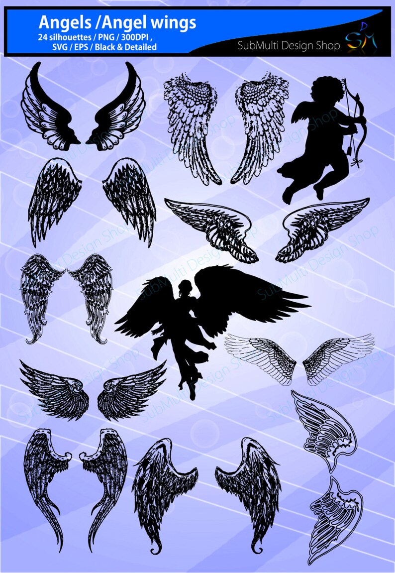 Download Angel Silhouette Svg Files Angel Clipart High Quality Wings Silhouette Angel Wings Clipart Eps Angel Black Silhouette Digital Clip Art Art Collectibles Rodeomonogramshop Com