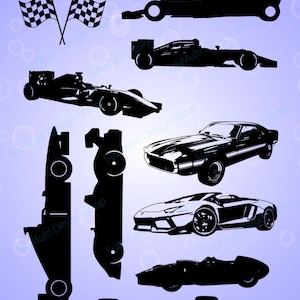 racing car silhouette / cars silhouette / sports car silhouette / cars / SVG / EPs / DXf / JPG / Png / vector / commerical use