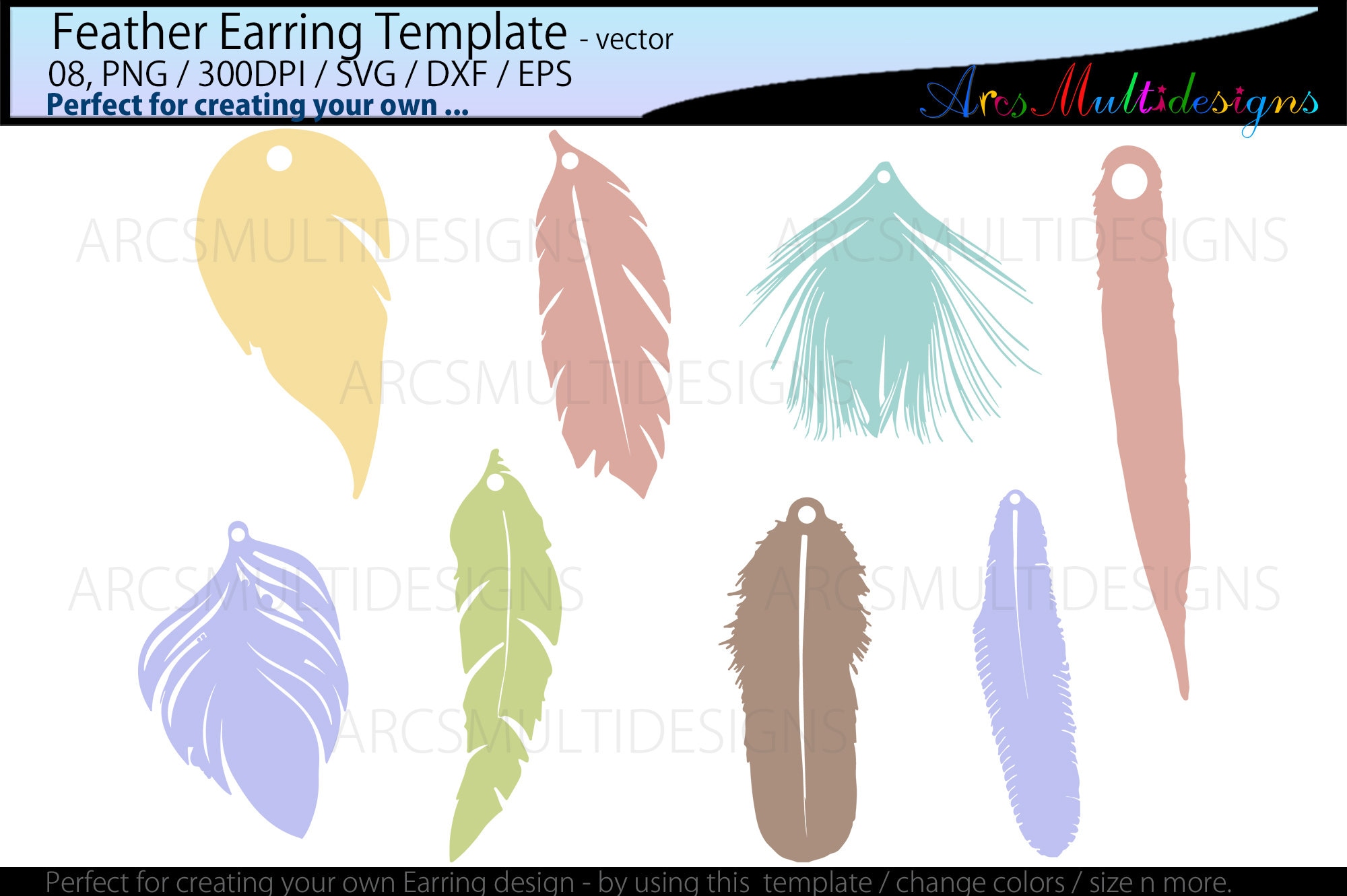 Feather Earring Template SVG / Feather Bundle Earrings SVG / Etsy India