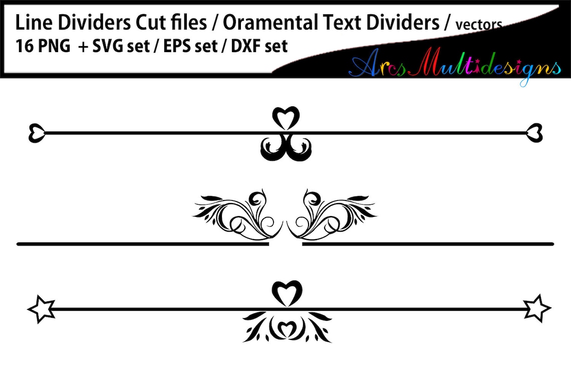 Line Dividers / Line Dividers Svg / Line Svg Vector / Ornamental Text ...