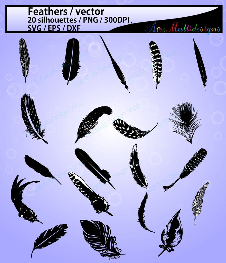 Download Feather silhouette SVG / Feathers / feather clipart ...