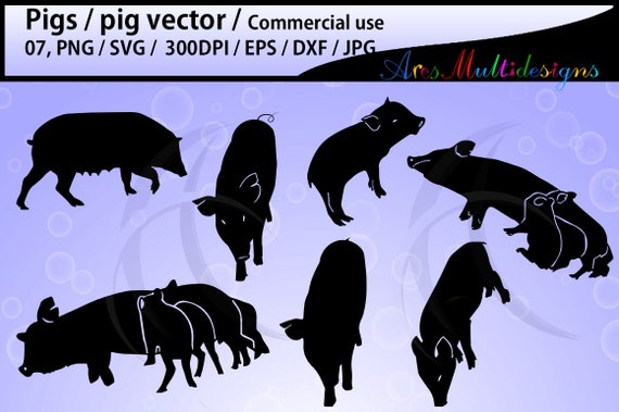Download Pig Vector Svg Eps Png Dxf Pig Silhouette Pig Clipart Pig Icon Vector 300 Dpi Commercial Use Piglets Baby Pig Icons By Arcsmultidesignsshop Catch My Party
