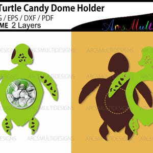 Precioso soporte SVG con forma de cúpula de caramelo de tortuga