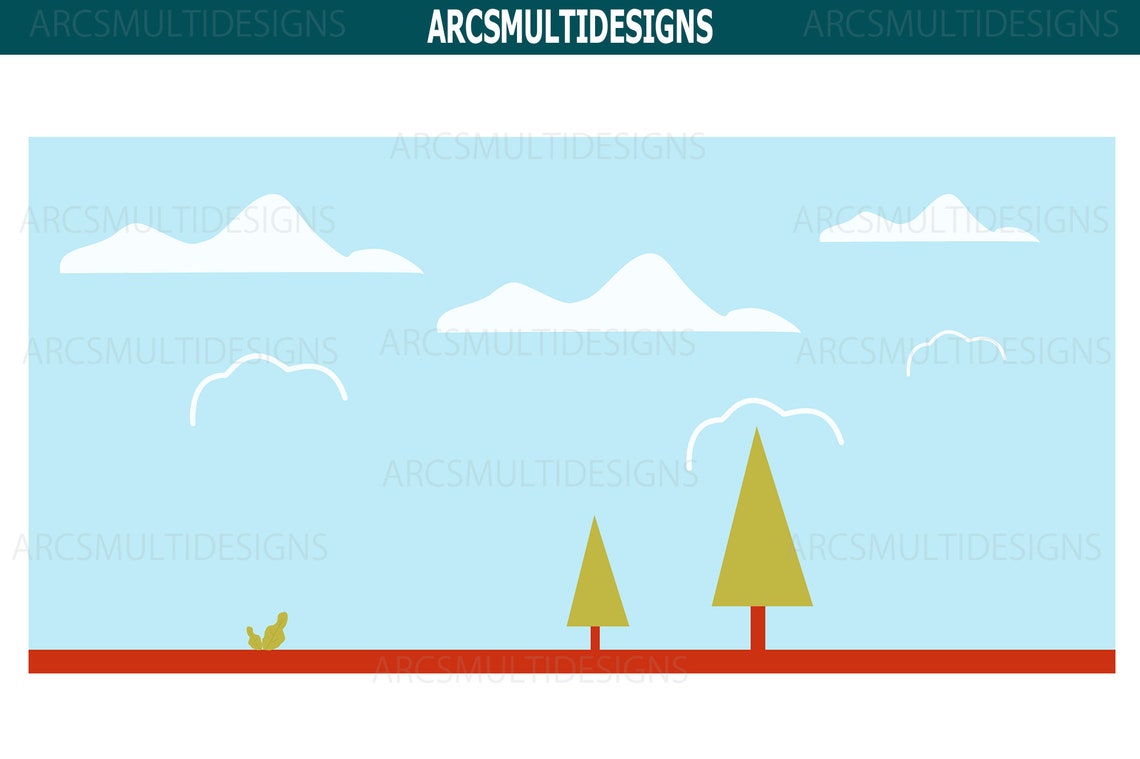 Flat Background Template / Background Svg Template / Flat | Etsy