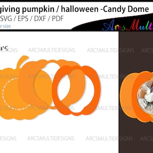 Pumpkin candy dome holder