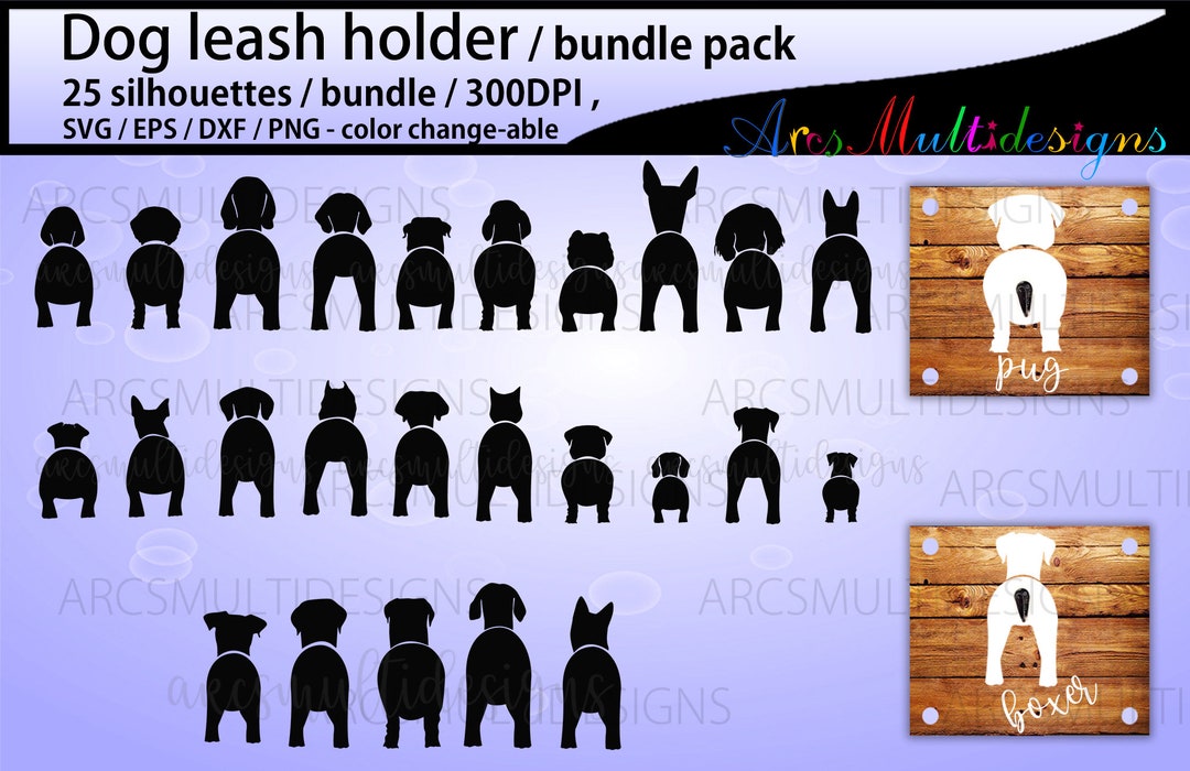 Dog Leash Holder Svg / Dog Leash Holder Template / Dog Butt Svg / Leash