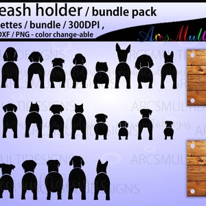 Dog leash holder svg / dog leash holder template / dog butt svg / leash holder vector bundle / Best Sellers Dog SVG Bundle