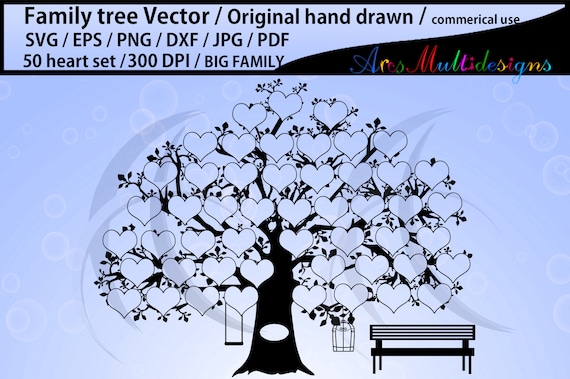 Download 50 Heart Family Tree Clipart Eps Dxf Png Pdf Jpg Svg Family Tree Silhouette Hand Drawn Tree Svg Vector Commerical Personal Use By Arcsmultidesignsshop Catch My Party