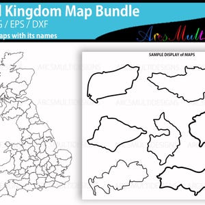 Minimalist United Kingdom outline / United kingdom vector outline / UK svg