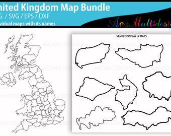 Minimalist United Kingdom outline / United kingdom vector outline / UK svg