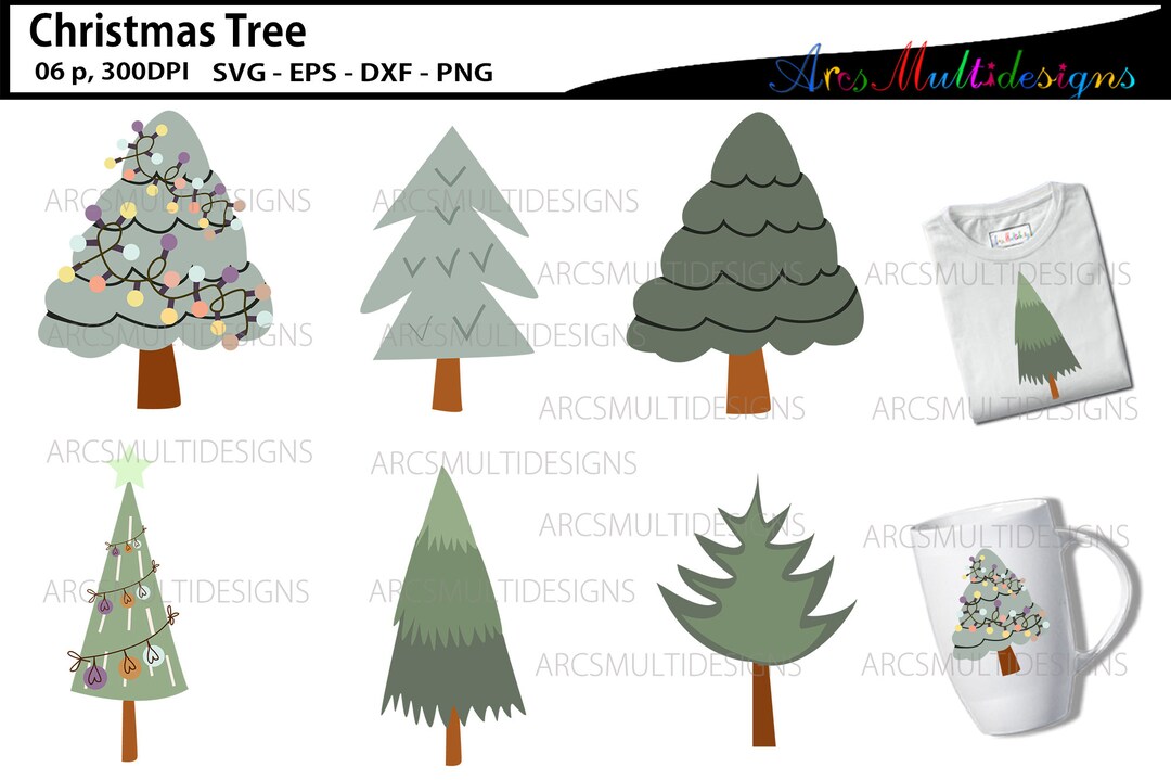Christmas Tree Clipart / Christmas Tree Svg Cut File / Christmas Tree ...