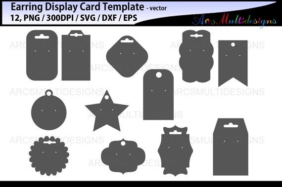 Download Earring Display Cards Svg Printable Earring Display Card Vector Earring Display Card Template By Arcsmultidesignsshop Catch My Party