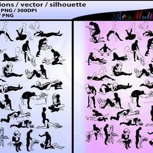 Sex silhouettes / vector sex position / Sex SVG file /EPS / PNG / Jpg / sex position / position silhouette / printable best selling svg image 4