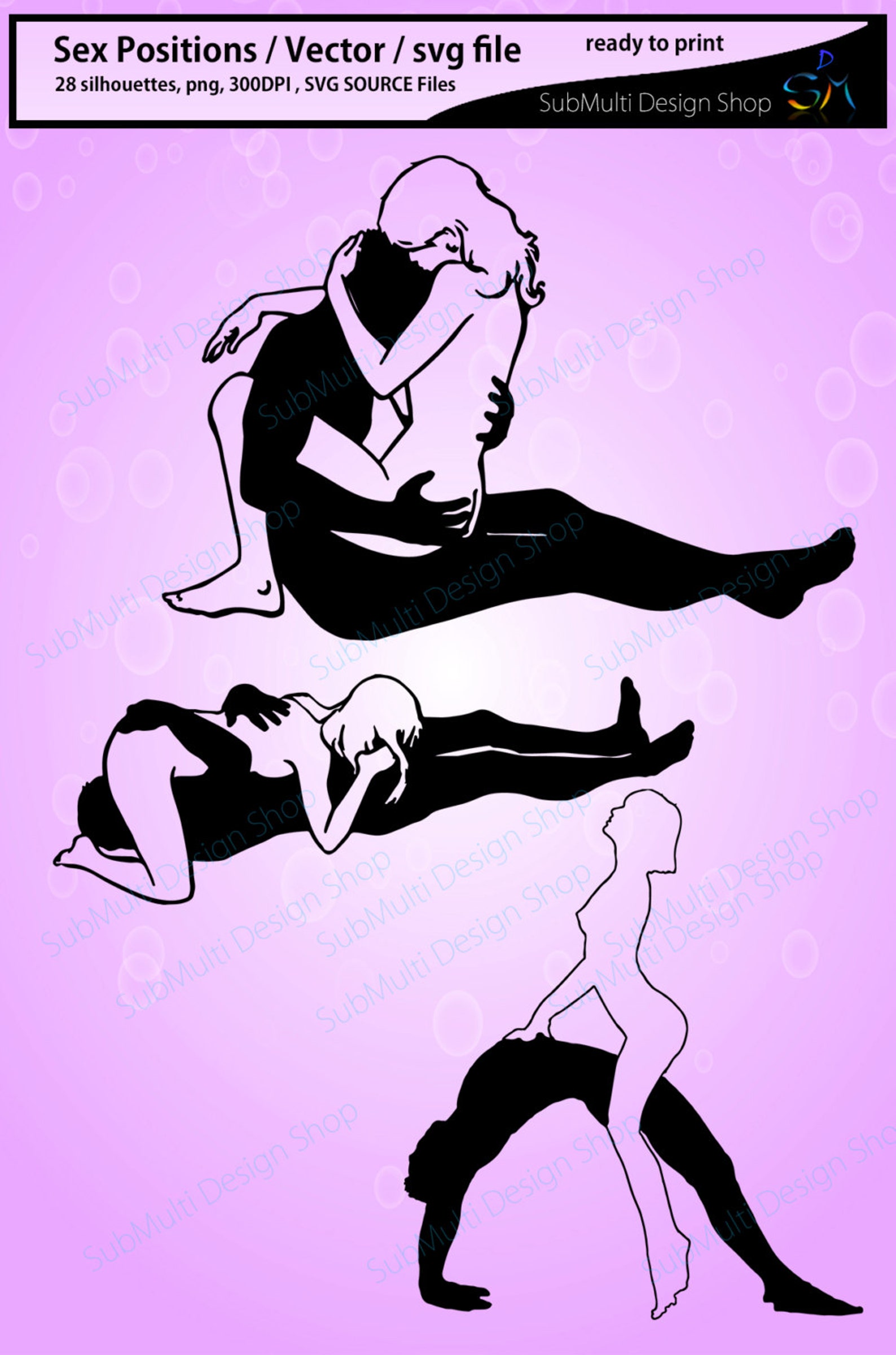 Sex Silhouettes Vector Sex Position Sex Svg File Eps Etsy