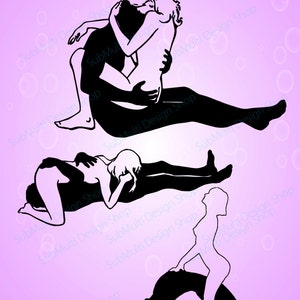 Sex silhouettes / vector sex position / Sex SVG file /EPS / PNG / Jpg / sex position / position silhouette / printable best selling svg image 2
