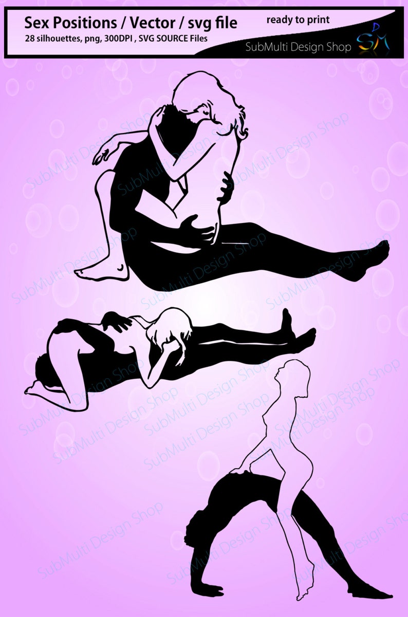 Sex silhouettes / vector sex position / Sex SVG file /EPS / PNG / Jpg / sex position / position silhouette / printable best selling svg image 2