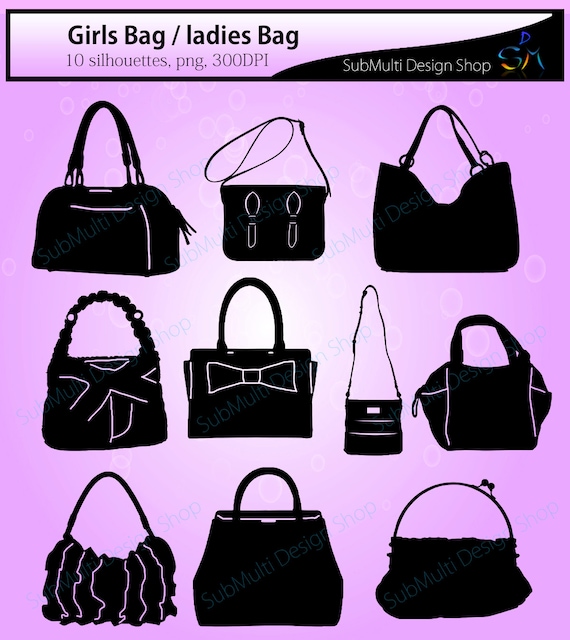Stock Photo Of a Black and White Designer Handbag or Purse - Vector Clip Art  Illustration Picture | Black and white purses, Purses, Bags