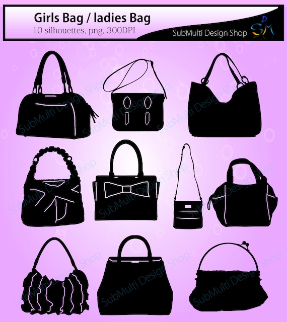 Fashion Clipart, Designer Bag, Bag Clipart, Fashion Bag Clipart